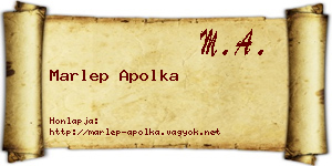 Marlep Apolka névjegykártya